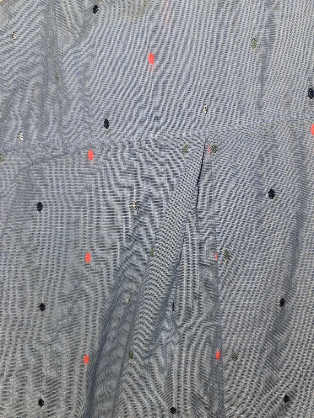 OshKosh B'gosh Light Blue Button-Front Shirt with Pink & Navy Dots